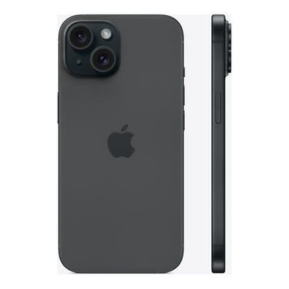 Apple iPhone 15 in Black, angled view