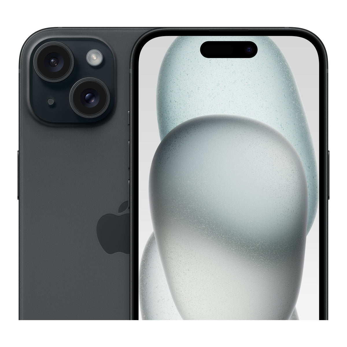 Apple iPhone 15 in Black, angled view