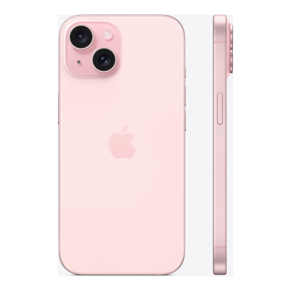 Apple iPhone 15 in Pink, angled view