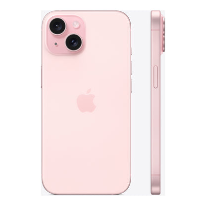 Apple iPhone 15 in Pink, angled view