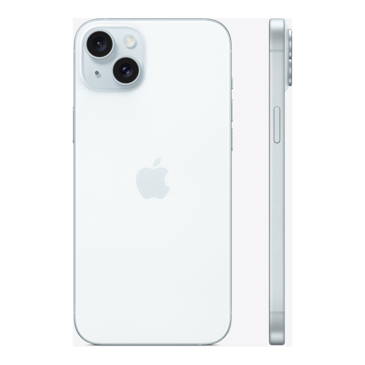 Apple iPhone 15 Plus in Blue, angled view