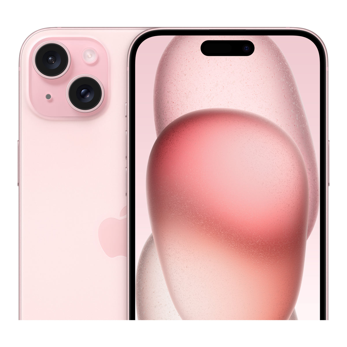 Apple iPhone 15 Plus in Pink, angled view