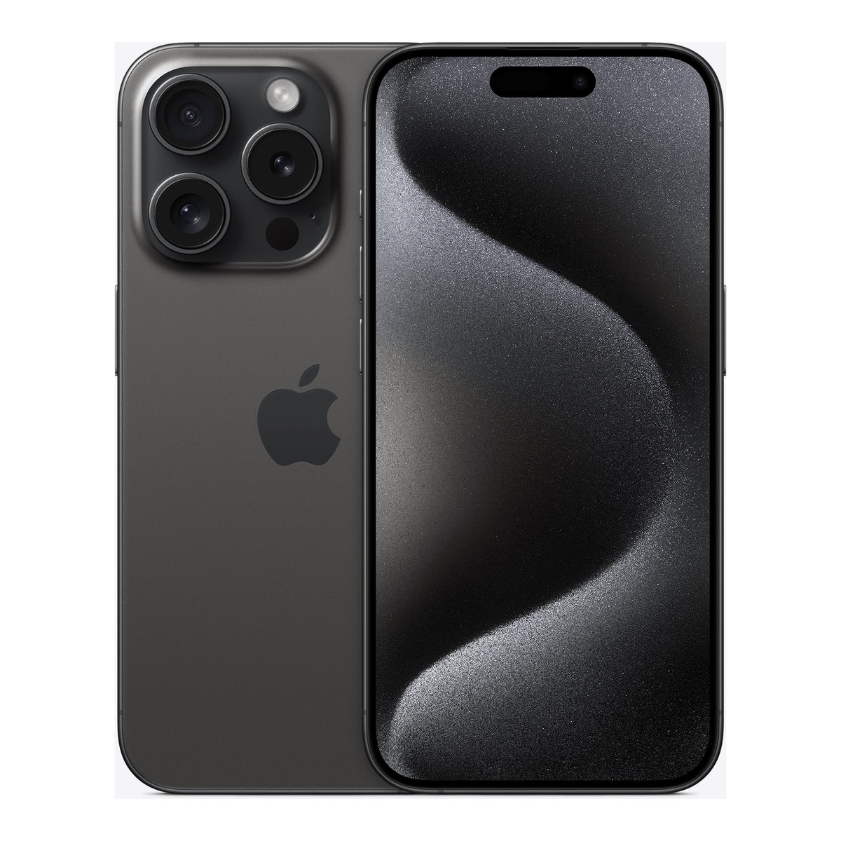 Apple iPhone 15 Pro in Black Titanium, product view