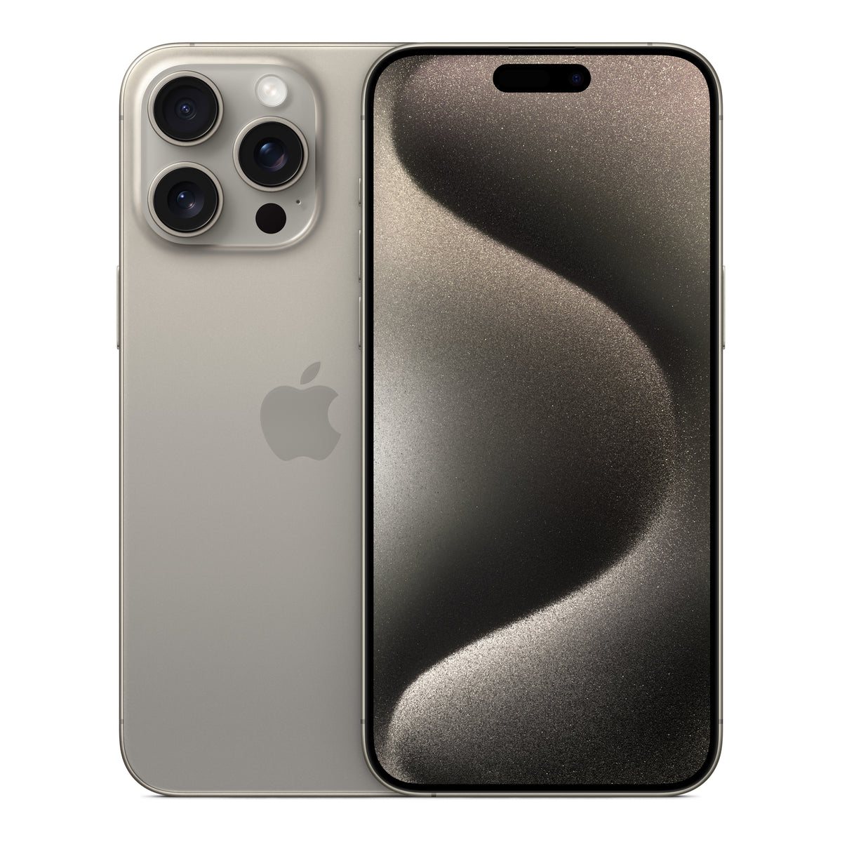 Apple iPhone 15 Pro Max in Natural Titanium, product view