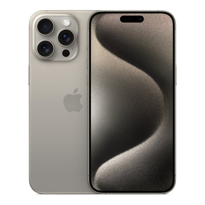 Apple iPhone 15 Pro Max in Natural Titanium, product view
