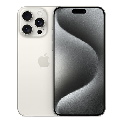 Apple iPhone 15 Pro Max in White Titanium, product view