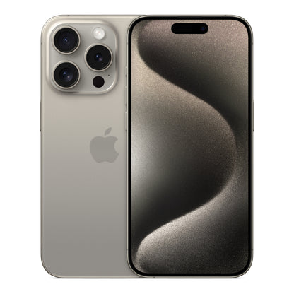 Apple iPhone 15 Pro in Natural Titanium, product view