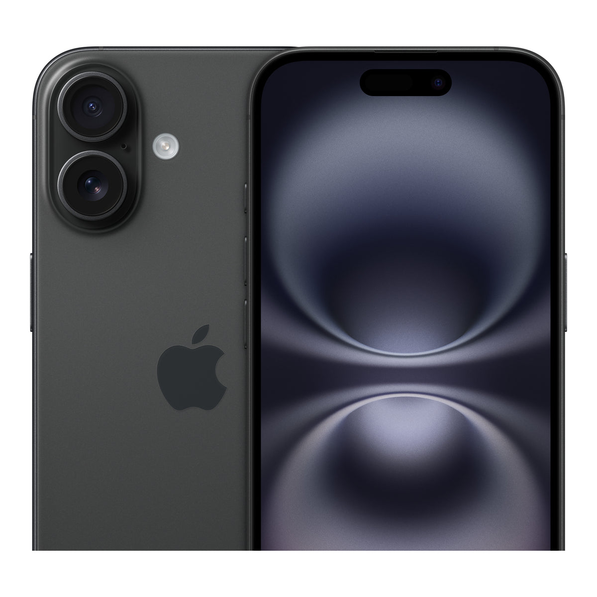 Apple iPhone 16 in Black, angled view