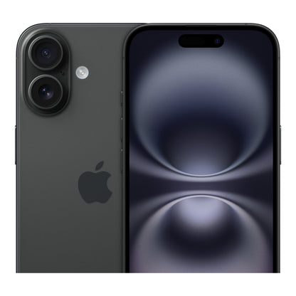Apple iPhone 16 in Black, angled view
