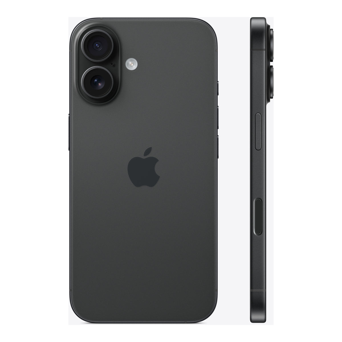 Apple iPhone 16 in Black, angled view