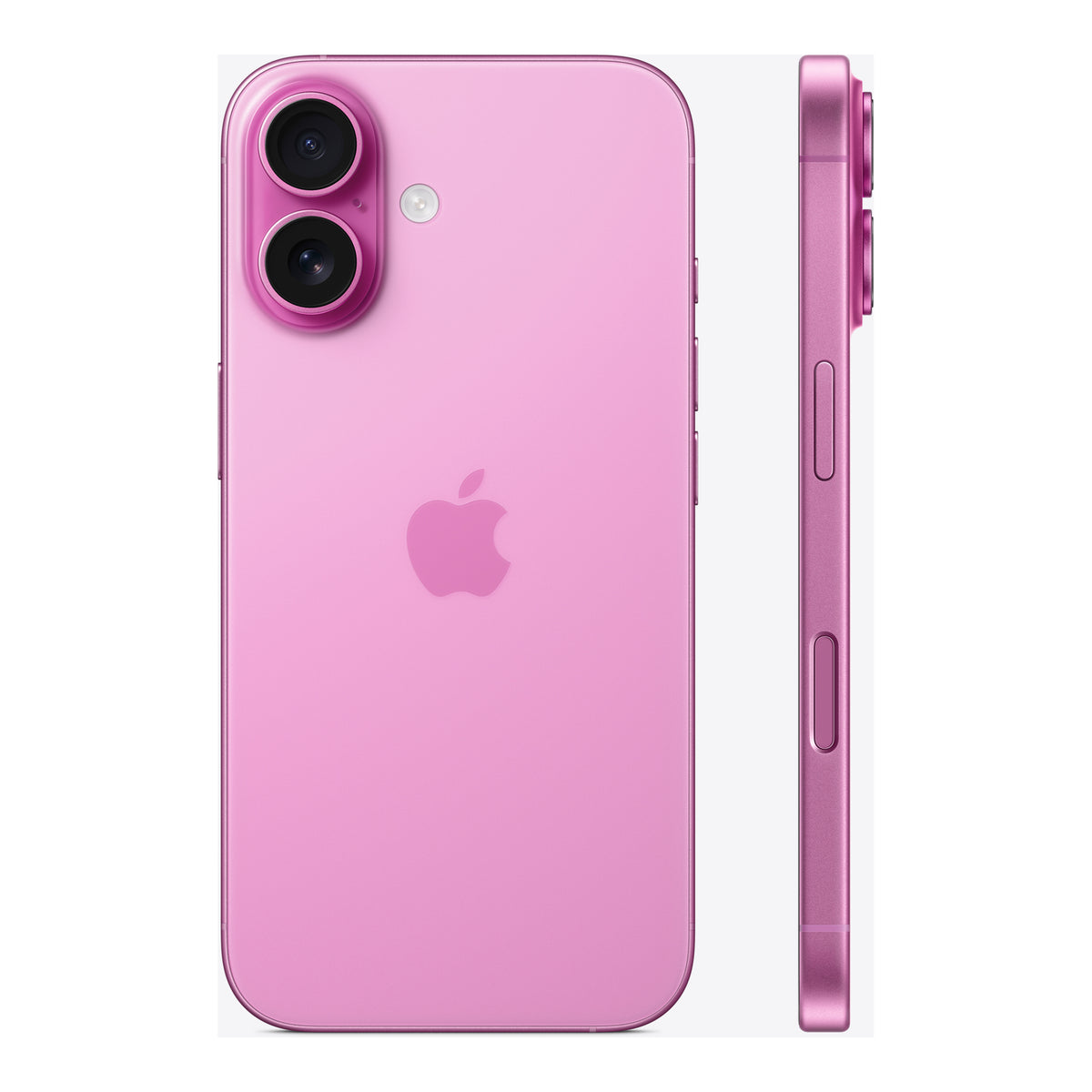 Apple iPhone 16 in Pink, angled view