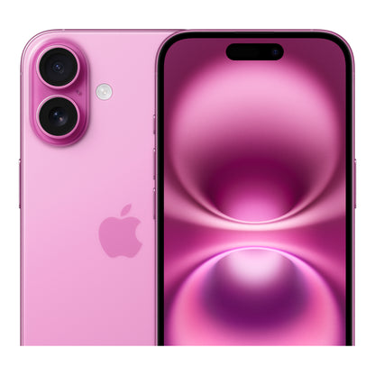 Apple iPhone 16 in Pink, angled view