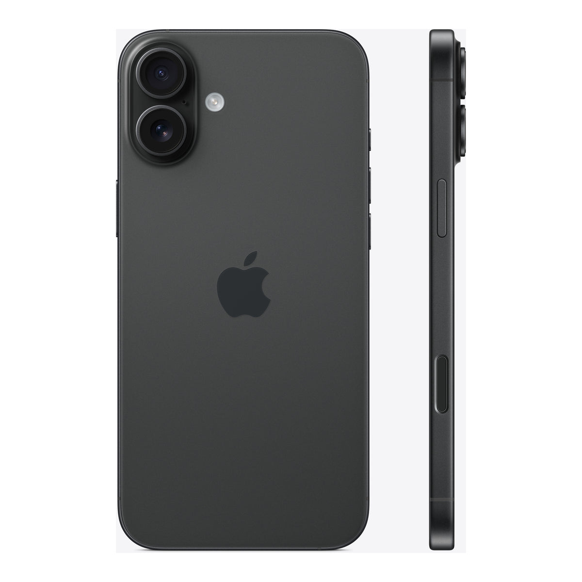 Apple iPhone 16 Plus in Black, angled view