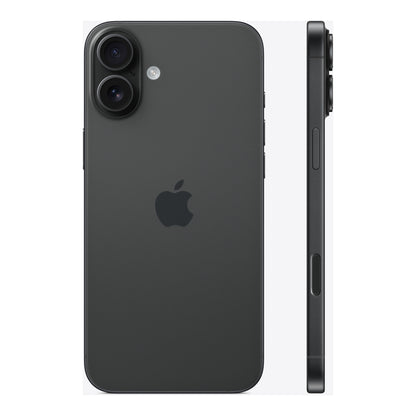 Apple iPhone 16 Plus in Black, angled view