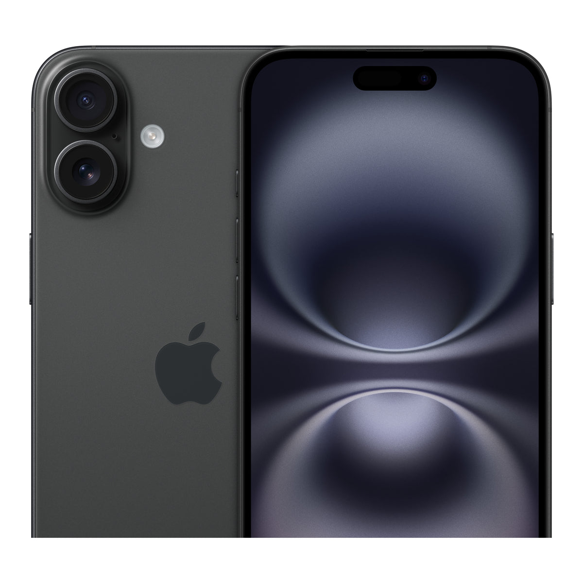 Apple iPhone 16 Plus in Black, angled view