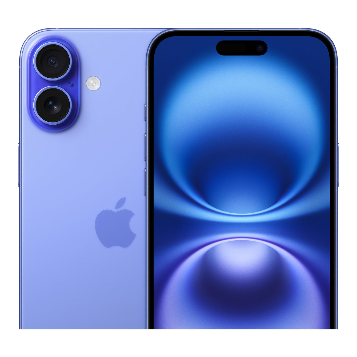 Apple iPhone 16 Plus in Ultramarine, angled view