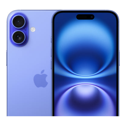Apple iPhone 16 Plus in Ultramarine, angled view