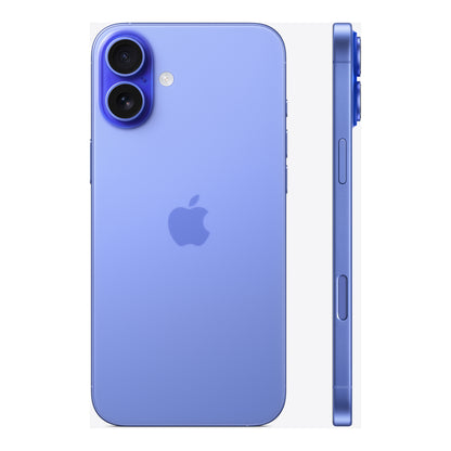 Apple iPhone 16 Plus in Ultramarine, angled view