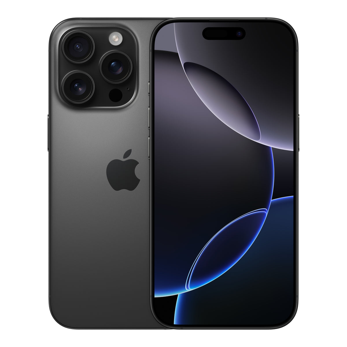 Apple iPhone 16 Pro in Black Titanium, product view
