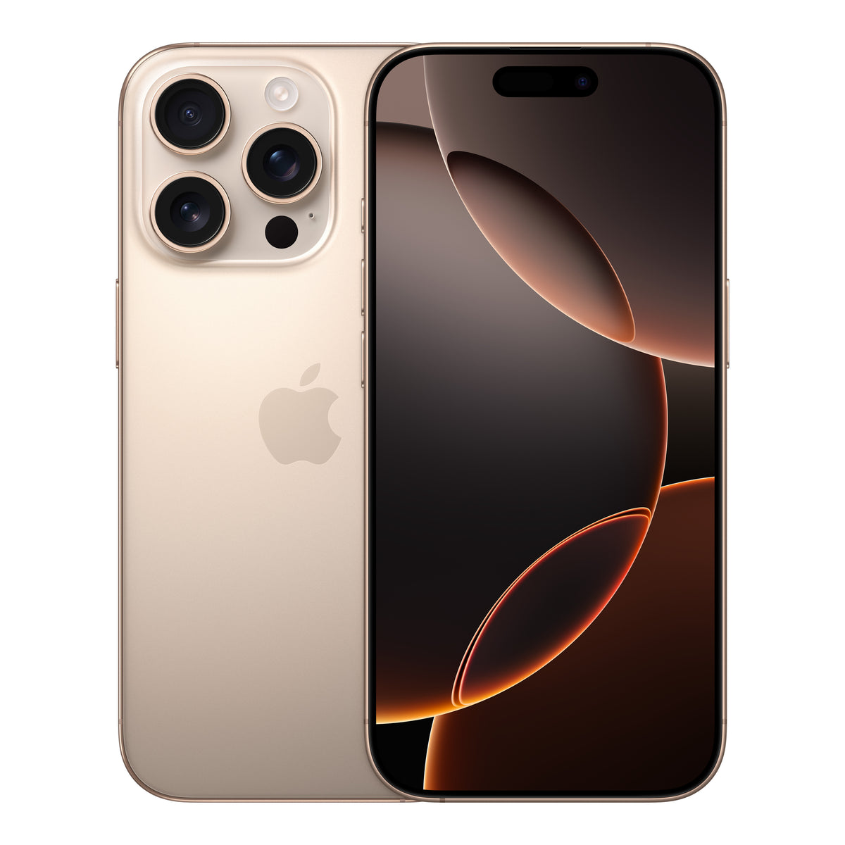 Apple iPhone 16 Pro in Desert Titanium, product view