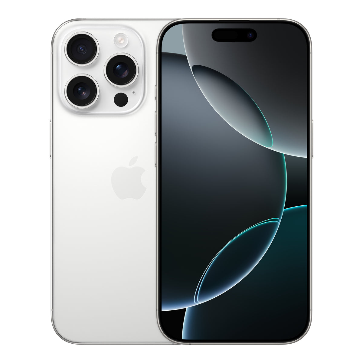 Apple iPhone 16 Pro in White Titanium, product view