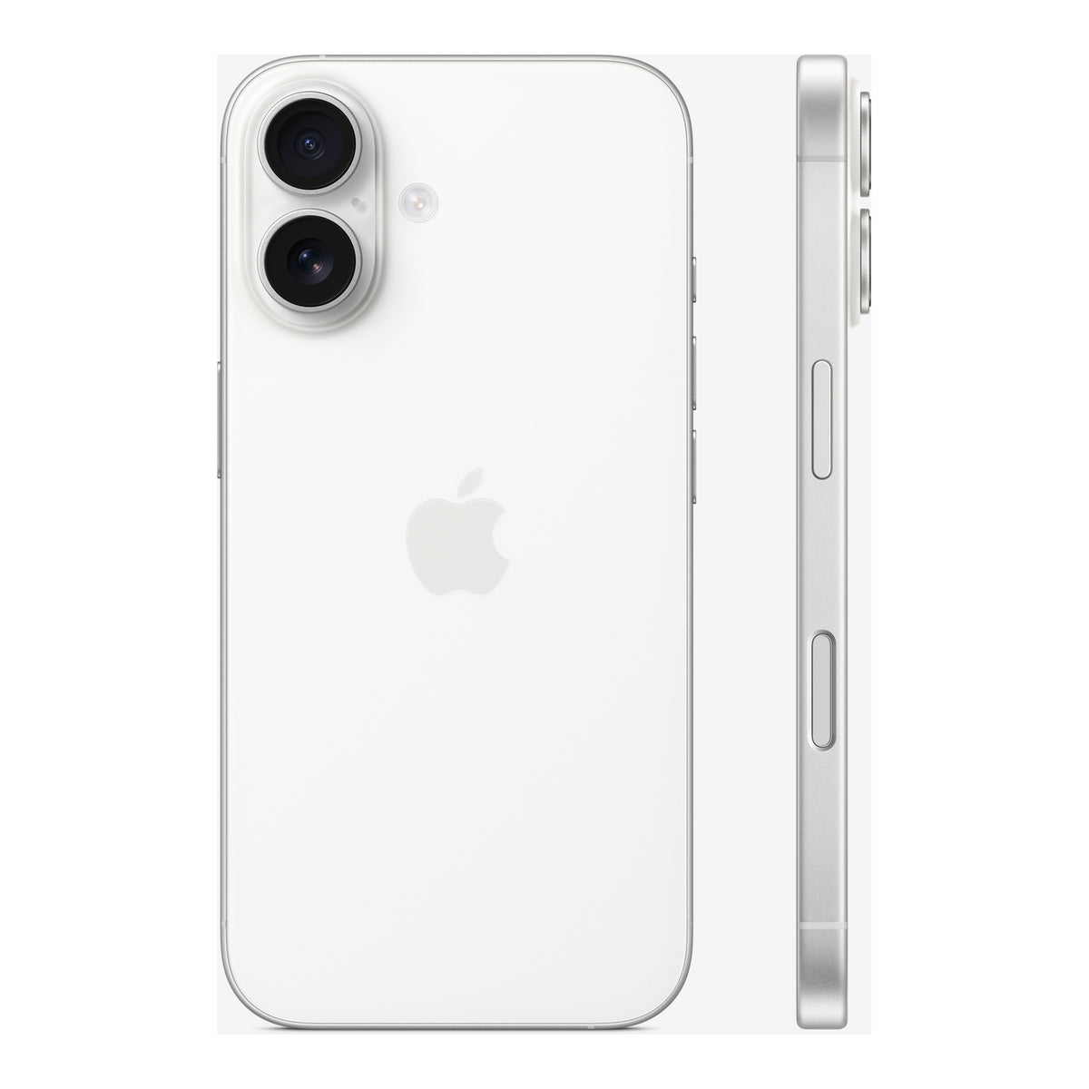 Apple iPhone 16 in White, angled view