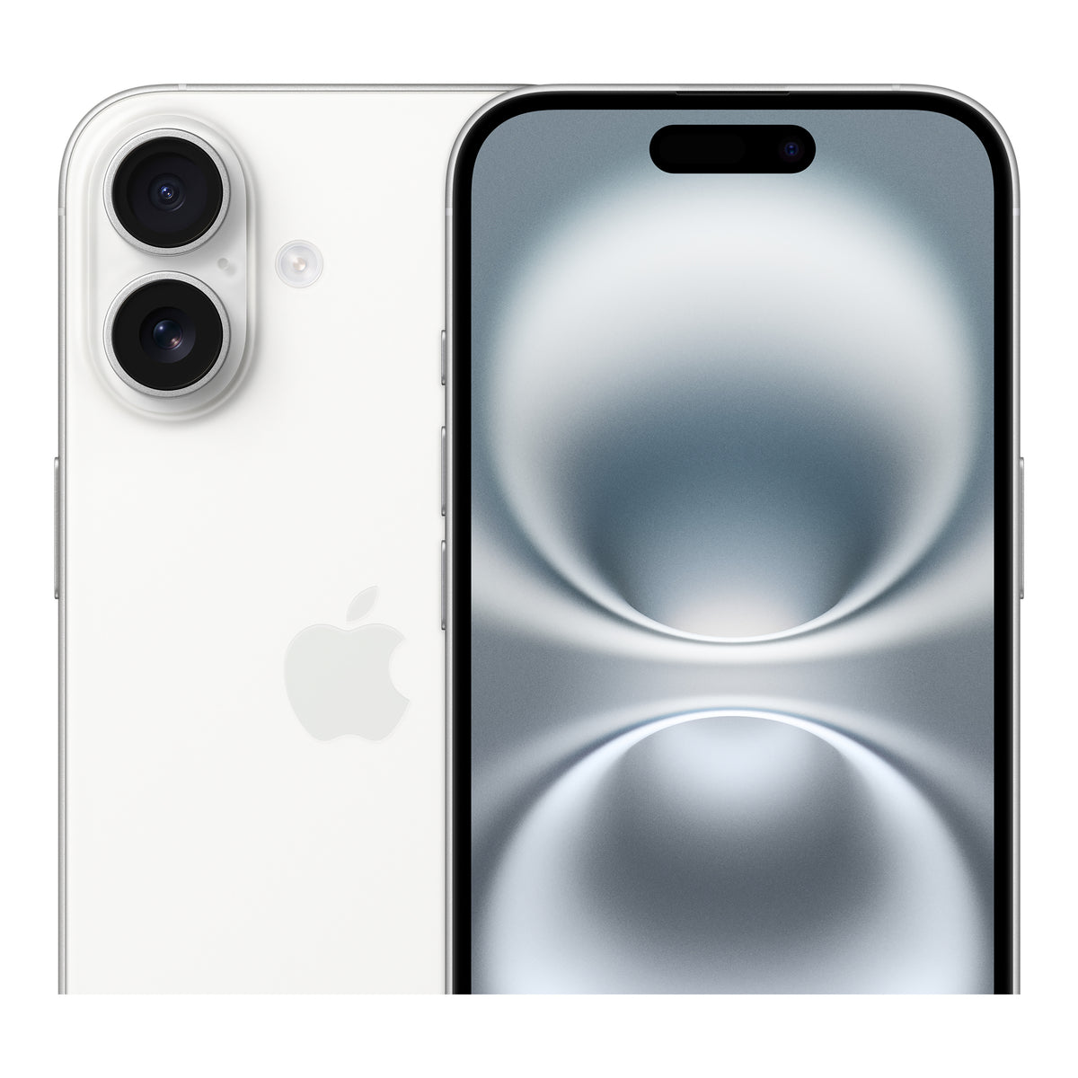 Apple iPhone 16 in White, angled view