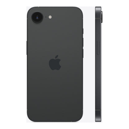 Apple iPhone 16e in Black, angled view
