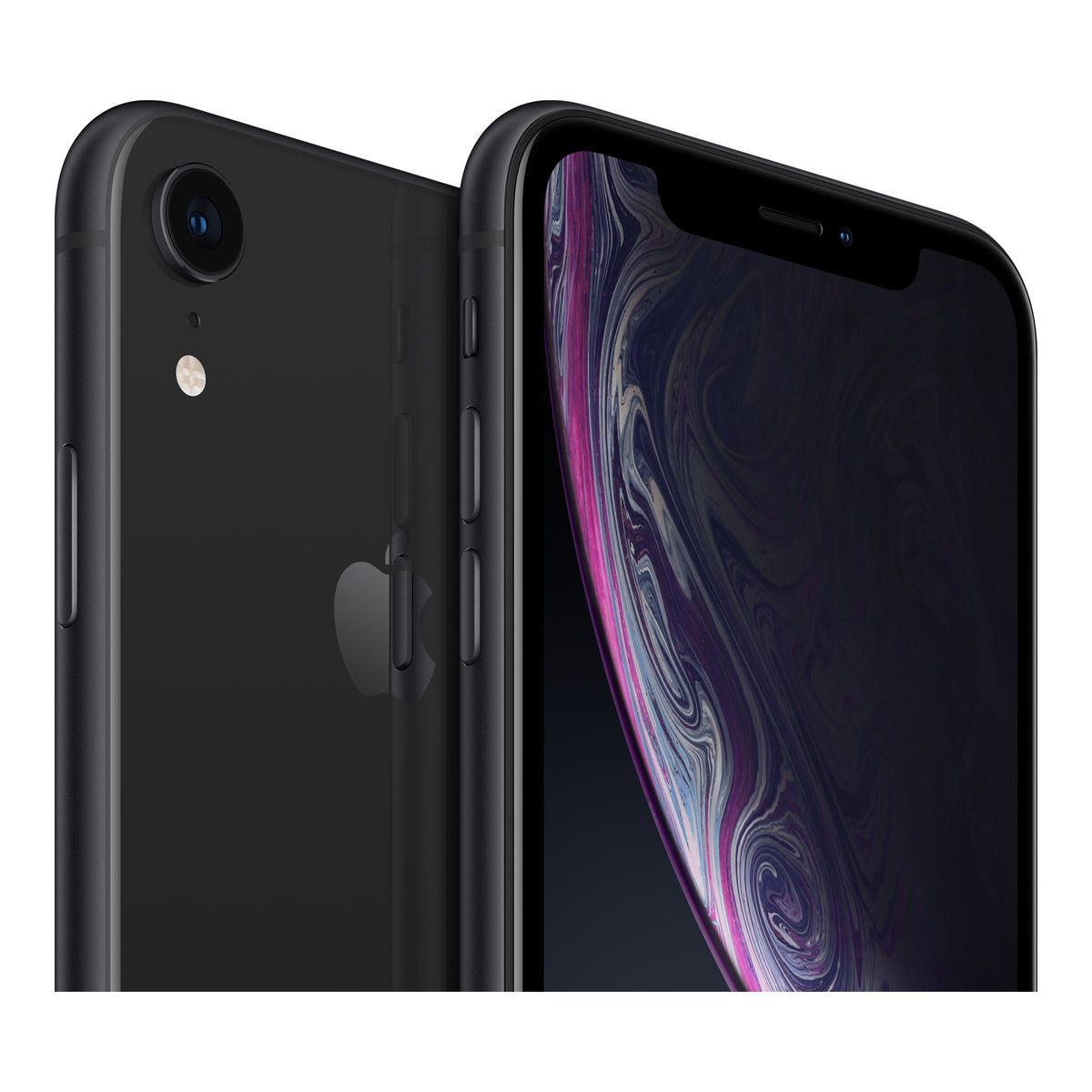 Apple iPhone XR in Black, front and back