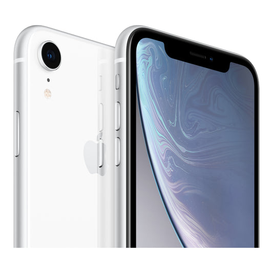 Apple iPhone XR in White, front and back