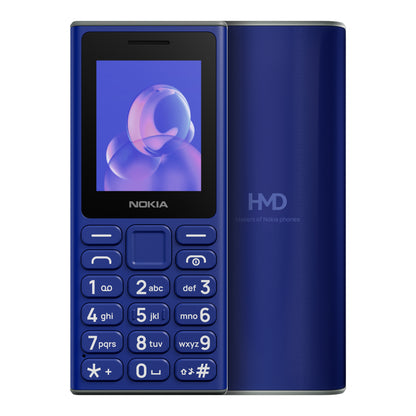 Nokia Nokia 105 (2024) in Blue, front and back