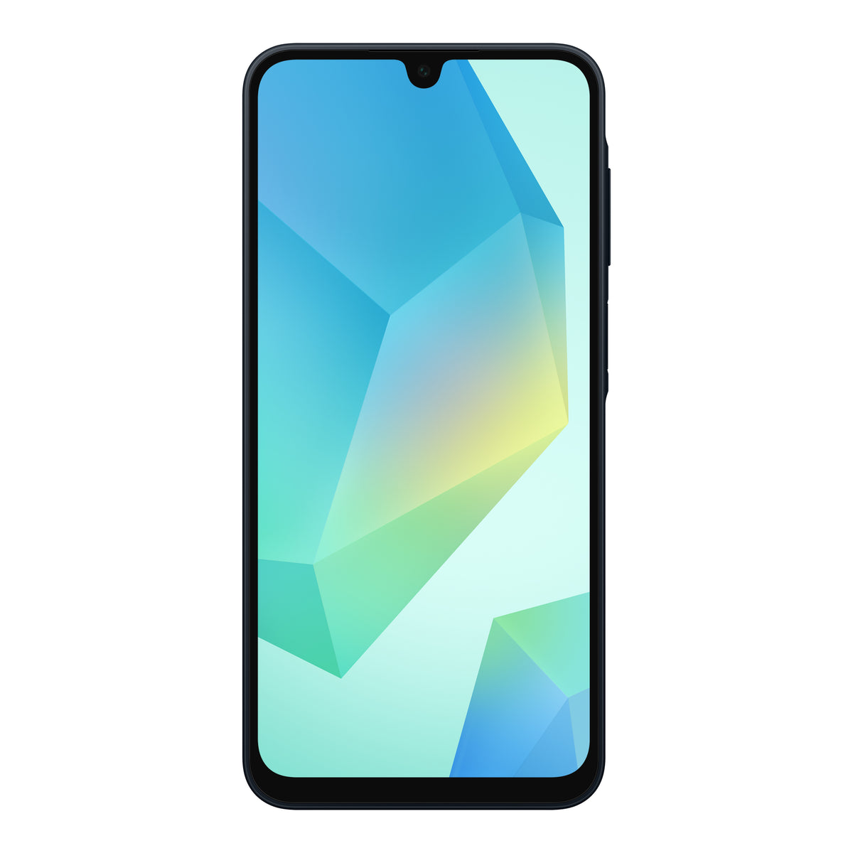 Samsung Galaxy A16 5G in Blue Black, front and back