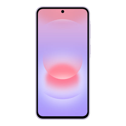 Samsung Galaxy A37 5G in Awesome Lavender, front and back
