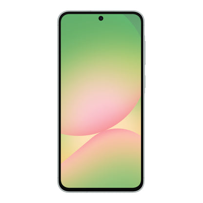 Samsung Galaxy A56 5G in Awesome Olive, front and back
