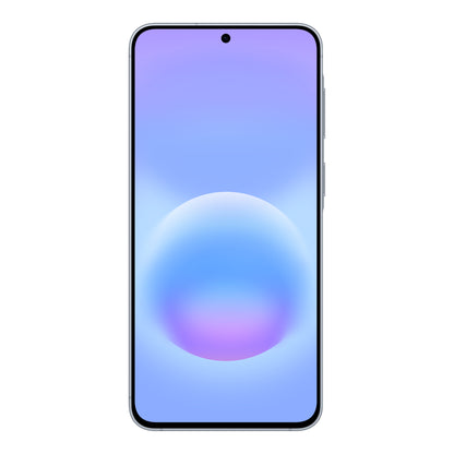 Samsung Galaxy A57 5G in Awesome Icyblue, front and back