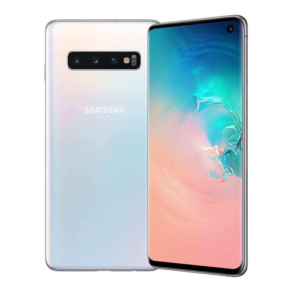 Samsung Galaxy S10 in Prism White, back