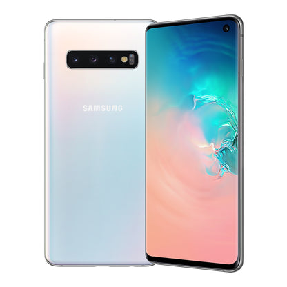 Samsung Galaxy S10 in Prism White, back
