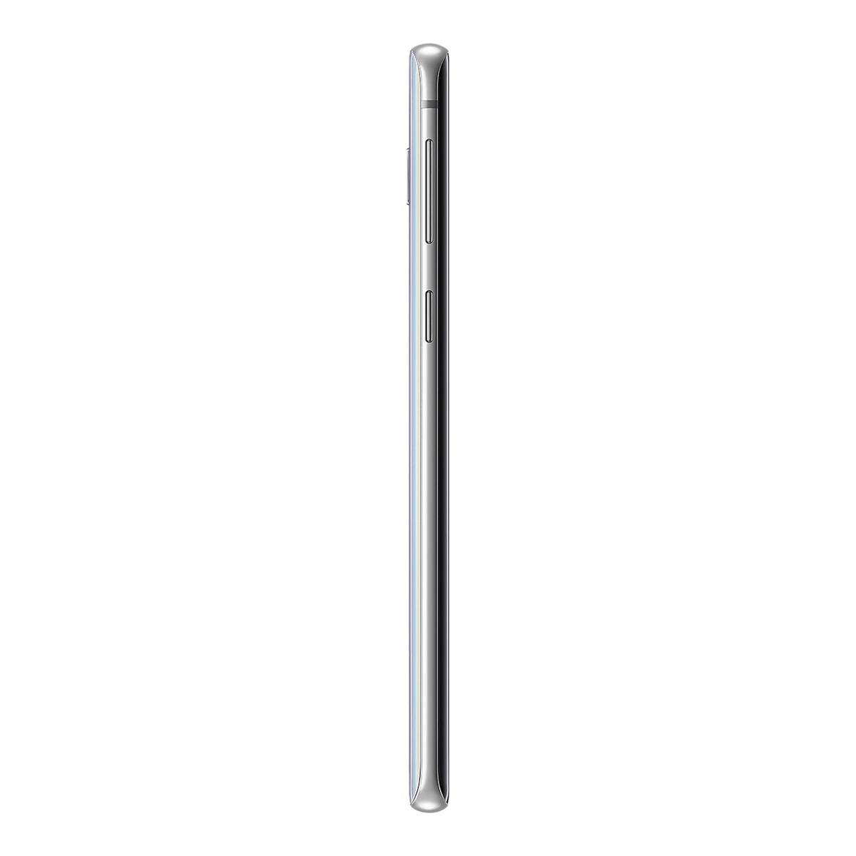 Samsung Galaxy S10 in Prism White, side (left)