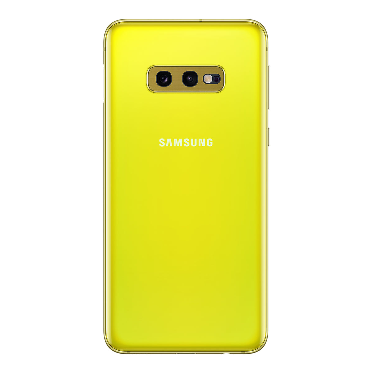 Samsung Galaxy S10e in Canary Yellow, back