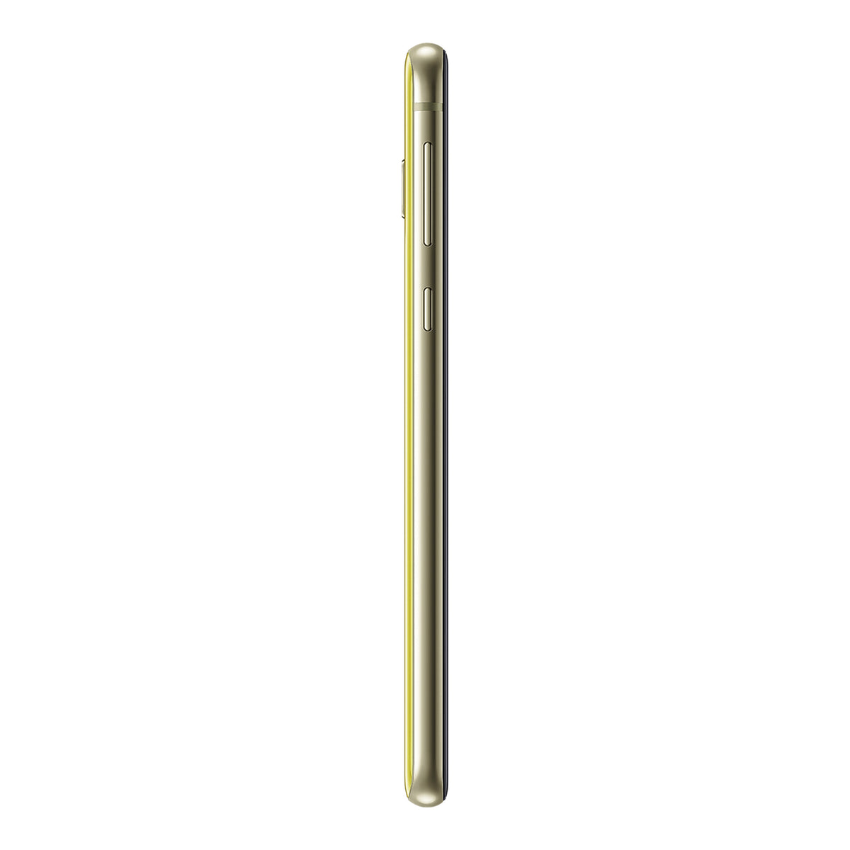 Samsung Galaxy S10e in Canary Yellow, side (left)