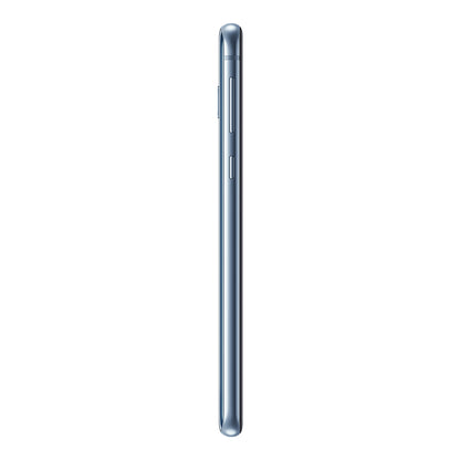 Samsung Galaxy S10e in Prism Blue, side (left)