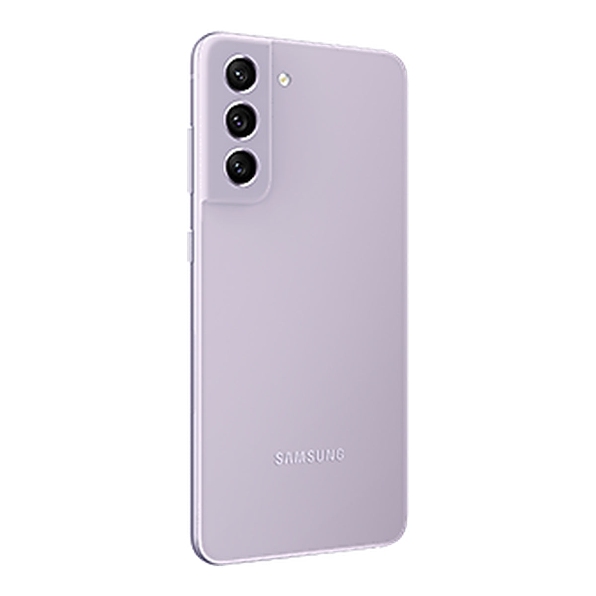 Samsung Galaxy S21 FE in Lavender, back (left)