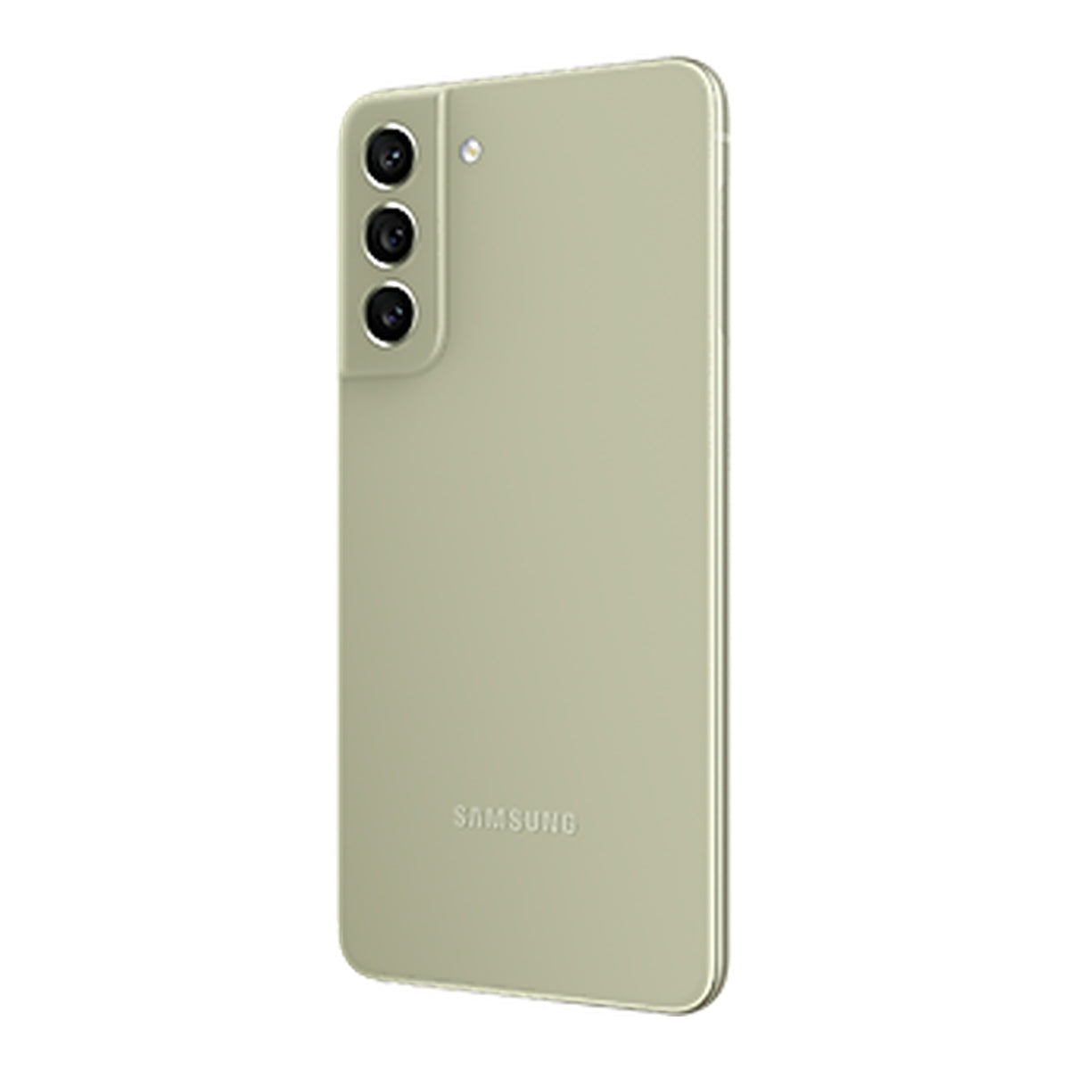 Samsung Galaxy S21 FE in Olive, back (right)