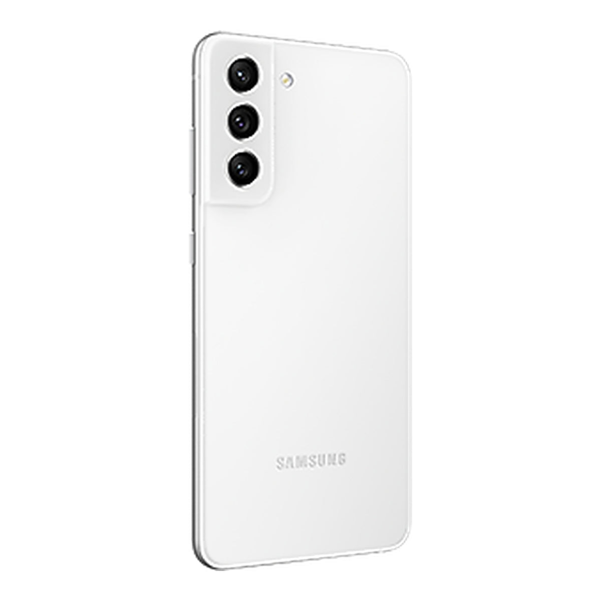 Samsung Galaxy S21 FE in White, back (left)
