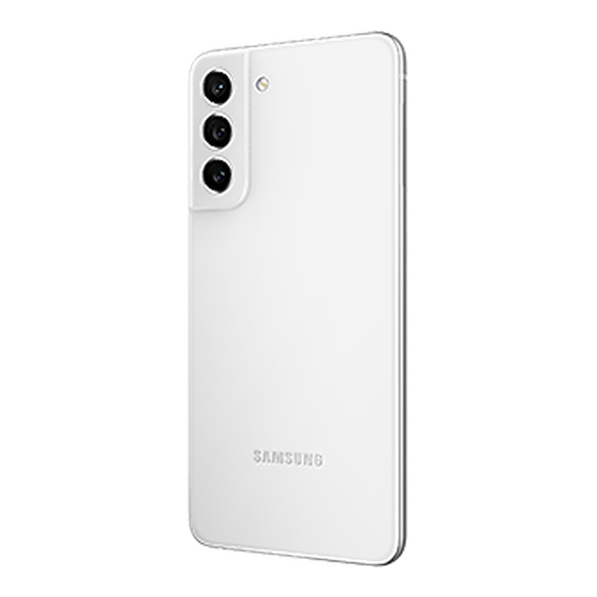 Samsung Galaxy S21 FE in White, back (right)