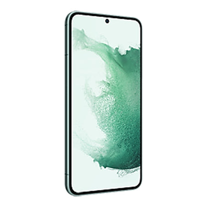 Samsung Galaxy S22 in Green, front (left)