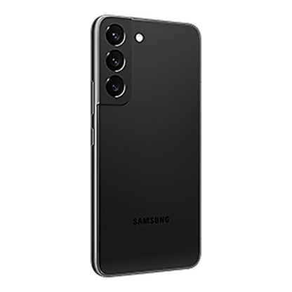 Samsung Galaxy S22 in Phantom Black, back (left)