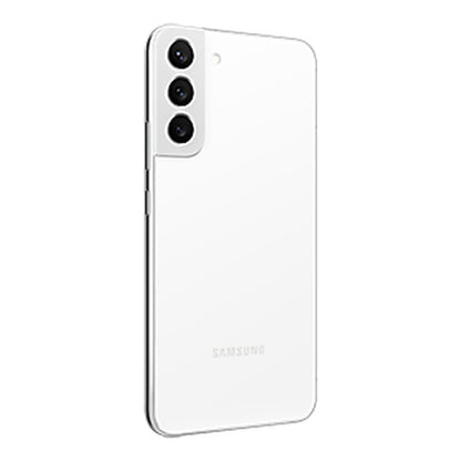 Samsung Galaxy S22+ in Phantom White, back (left)
