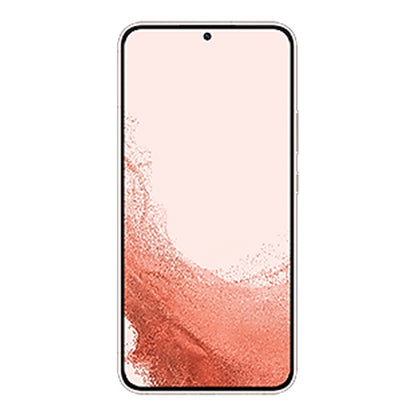 Samsung Galaxy S22+ in Pink Gold, front and back
