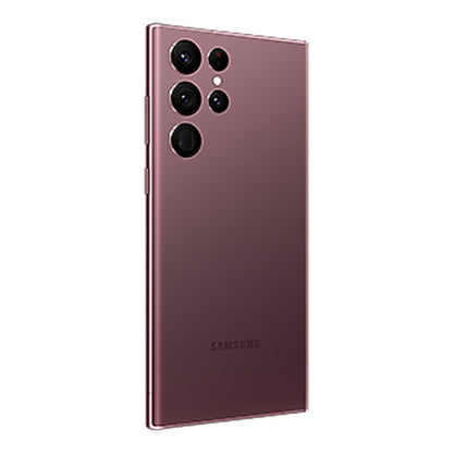 Samsung Galaxy S22 Ultra in Burgundy, back (left)